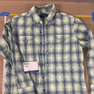 Polo Ralph Lauren Casual Button Down Plaid Size Large Long Sleeve